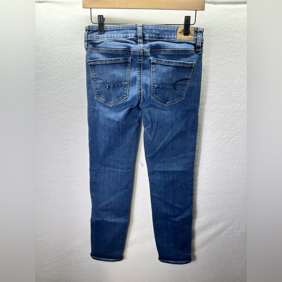 American Eagle Next Level Stretch Skinny Jeans Womens 4 Short Blue Denim 2212 - Picture 9 of 11